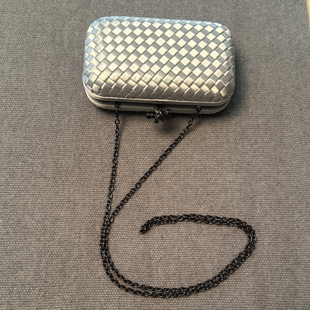 Satin Intrecciato Knot Clutch. - Picture 8 of 10